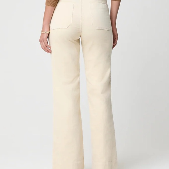 J. Crew Beige Corduroy Pants Lizzie Wide Leg NWT - Picture 2 of 11